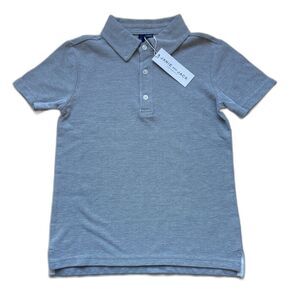 Janie and Jack Classic Pique Polo Shirt Gray Heather Size 6
